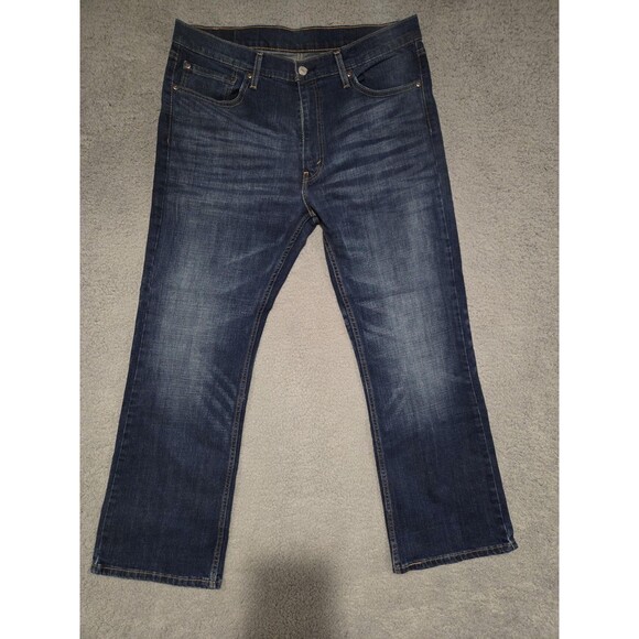 Levis 527 Jeans Mens 36x29 Blue Slim Bootcut Stretch Dark Wash Western Rodeo - Picture 3 of 9